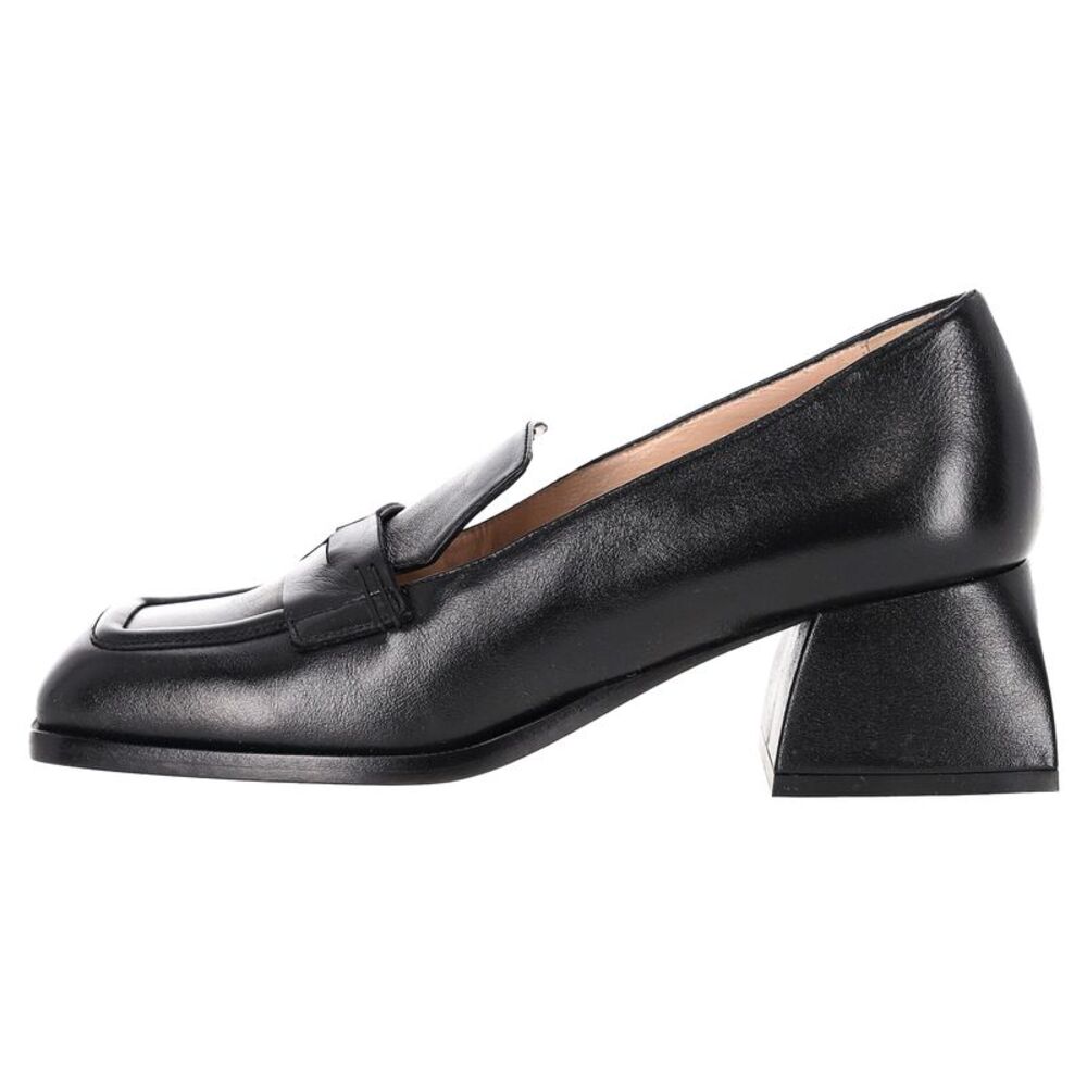 Nodaleto Square Toe Pumps in Black Leather